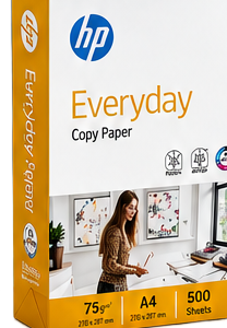 HP Everyday A4 copy paper box, 75gsm, 5 reams